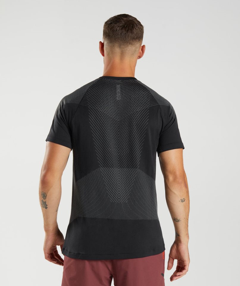 Men's Gymshark Apex Seamless T-Shirts Black | CA A1D508